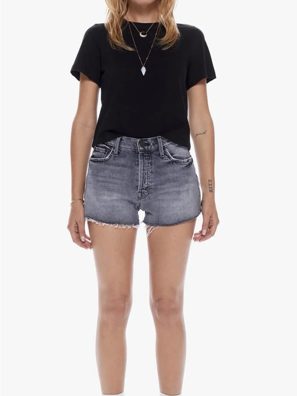 MOTHER Tomcat Kick Fray Shorts Hell Yeah Gray 27